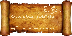 Rottenstein Zsófia névjegykártya